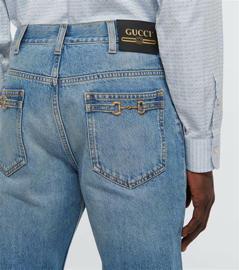 gucci jeans broek|Gucci straight leg denim jeans.